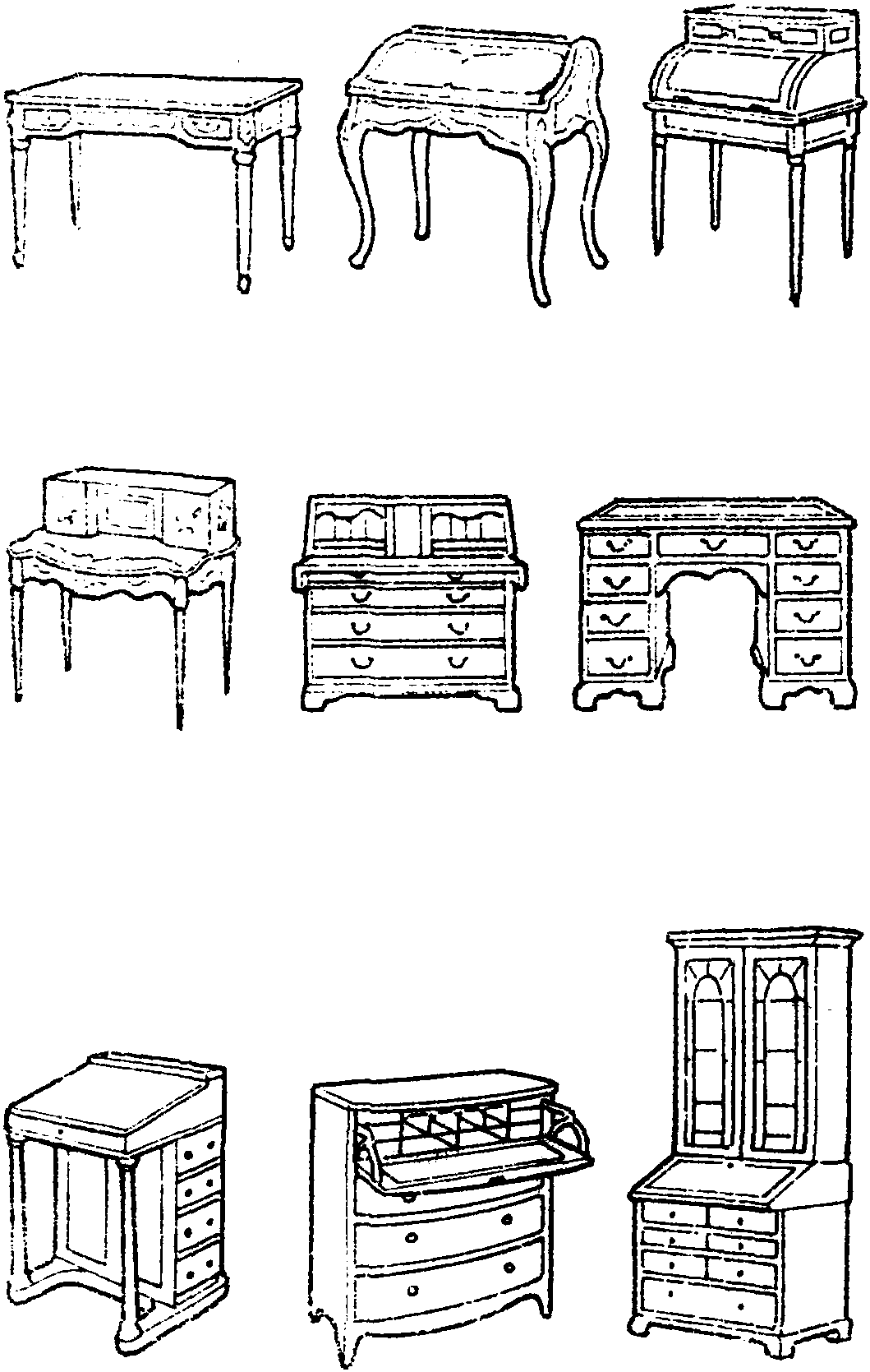 各類書桌樣式圖